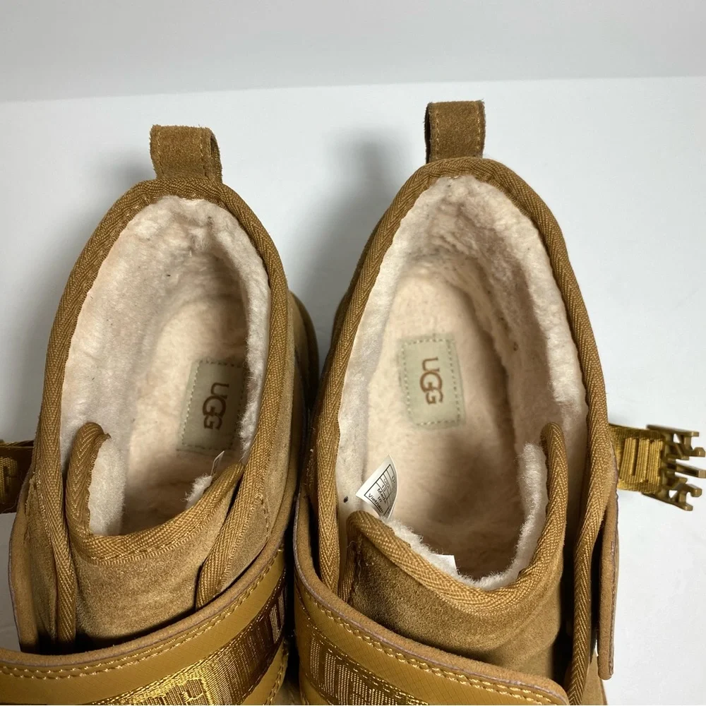 COPY - UGG Men's Neumel Snapback Suede Boot Sheepskin Lined 'Chestnut' Size 13